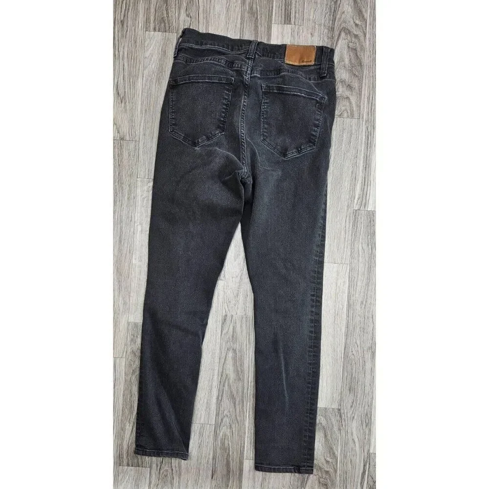 Madewell‎ Womens Size 27 Road Tripper Black Grey Skinny Denim Jeans